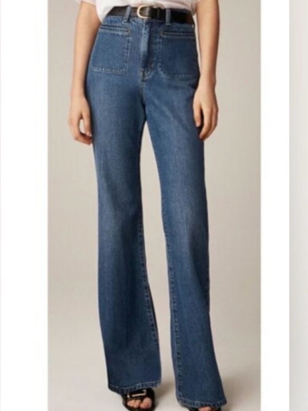 J. CREW • Full Length Wide Leg High-Rise Wide Leg Denim Jeans - Picture 11 of 12